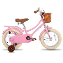 STITCH MANCHI 12 Inch Kids Bike with Basket & Stabiliser, Girls Bike for 3-4 Years,Pink?