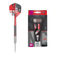 Target Darts Unisex Sync 90% Tungsten Swiss Point Set Steel Tip Darts, Red, Silver and Black, 24G UK