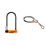 Kryptonite Kryptonite Evolution Lock with Flex Frame U-Bracket - Orange, Standard Shackle & loop cable Krypto Flex 220 cm, ?10 mm, grey 1