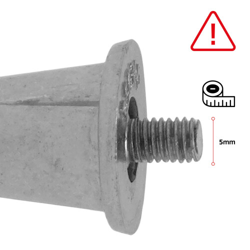 55 Sport Aluminium Replacement Rugby Studs - 100 Pack (21mm) - Silver 1
