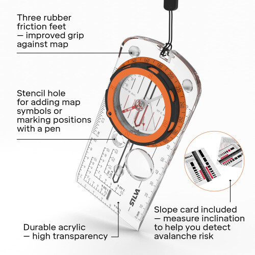 Silva Silva compass navigation - EXPEDITION - Scale 1:25k 1:40k and 1:50k - Navigation compass for advanced users & professionals - Rotatable compass housin 1