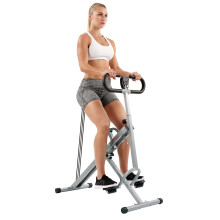 Sunny Health & Fitness Squat Assist Upright Row-N-Ride Rowing Machine, Horse Riding Machine Full Body Exercise Indoor Trainer Equipment for Home Gym U