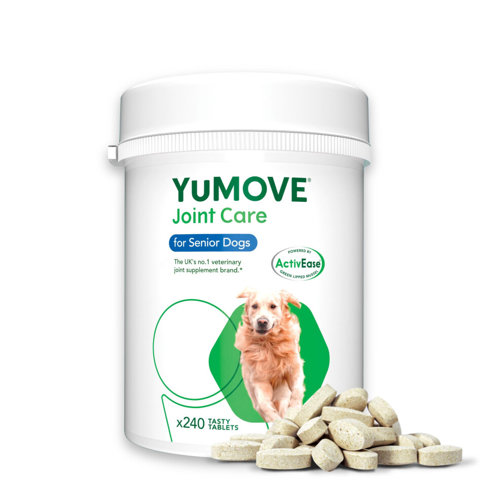 YuMOVE Senior Dog Joint Supplement, Higher Strength for Joint Care, Essential Hip and Joint Aid for Older Dogs Aged 8 Plus, 240 Tablets