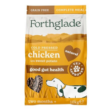 Forthglade Dry Dog Food, Cold Pressed, (10kg Resealable Bag), Chicken with Vegetables, Hypoallergenic Dog Food, Grain Free, Complete Natural Puppy, Ad