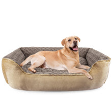 JOEJOY Dog Bed Large Washable - Calming Dog Bed Anti-Anxiety Dog Bed Rectangle Dog Bed with Soft Cosy Plush - Pet Bed Size Small | Medium | Large Matt