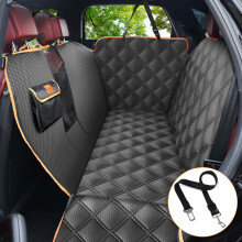 KYG Dog Car Seat Cover Luxury Scratchproof Nonslip Waterproof Dog Hammock for Car with Visual Window Side Flaps Storage Bags Car Seat Cover Rear Fits