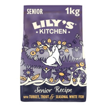 Lily's Kitchen Senior Recipe Turkey & Trout - Natural Grain Free Complete Dry Dog Food (1kg x4)