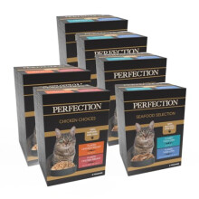 HiLife Perfection Adult Wet Cat Food, Mixed Multipack Chicken Choices (x12) / Seafood Selection (x24), Grain Free & Made With 100% Natural Ingredients