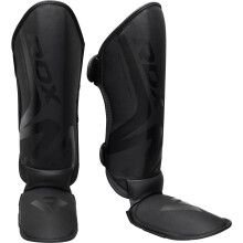 RDX Shin Guards for Muay Thai, Kickboxing, MMA Training, Maya Hide Leather Instep Leg Protector Foam Pads for Martial Arts, Sparring, Protective Gear