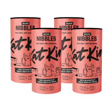 KatKin Salmon Nibbles (Pack of 4): 100% Salmon Fillet Freeze-Dried Cat Treats 50g ? Delicious Fresh Salmon; Freeze-Dried to Protect Nutrition; Made in