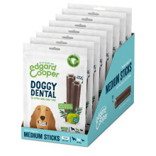 Edgard Cooper Treats Dental Stick, Medium - Eucalyptus & Apple - (8 x 7 stick pack), Natural Dog Chew Sticks, Dental Hygiene, One per Day, Low Calorie