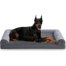 FURTIME XXL Dog Bed(122 x89cm), Orthopedic Memory Foam Dog Beds Sofa with Removable Flannel Cover, Washable Dog Bed, Good for Golden Retriever, Labrad