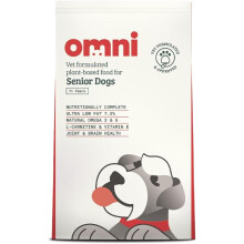 OMNI Vet Formulated Senior Dry Dog Food 10kg | Protein Rich Natural Ingredients Biscuits | Plant Powered Kibble Backed by Vets | Supported By Science,