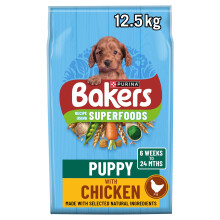 Bakers Puppy Dry Dog Food Chicken & Veg 12.5kg