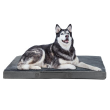 Nepfaivy Extra Large Dog Bed - Waterproof Orthopedic Mattress for Dog Crate, 120?75?7.5cm Soft Medium Bed with Removable Washable Plush Covers, Dark G