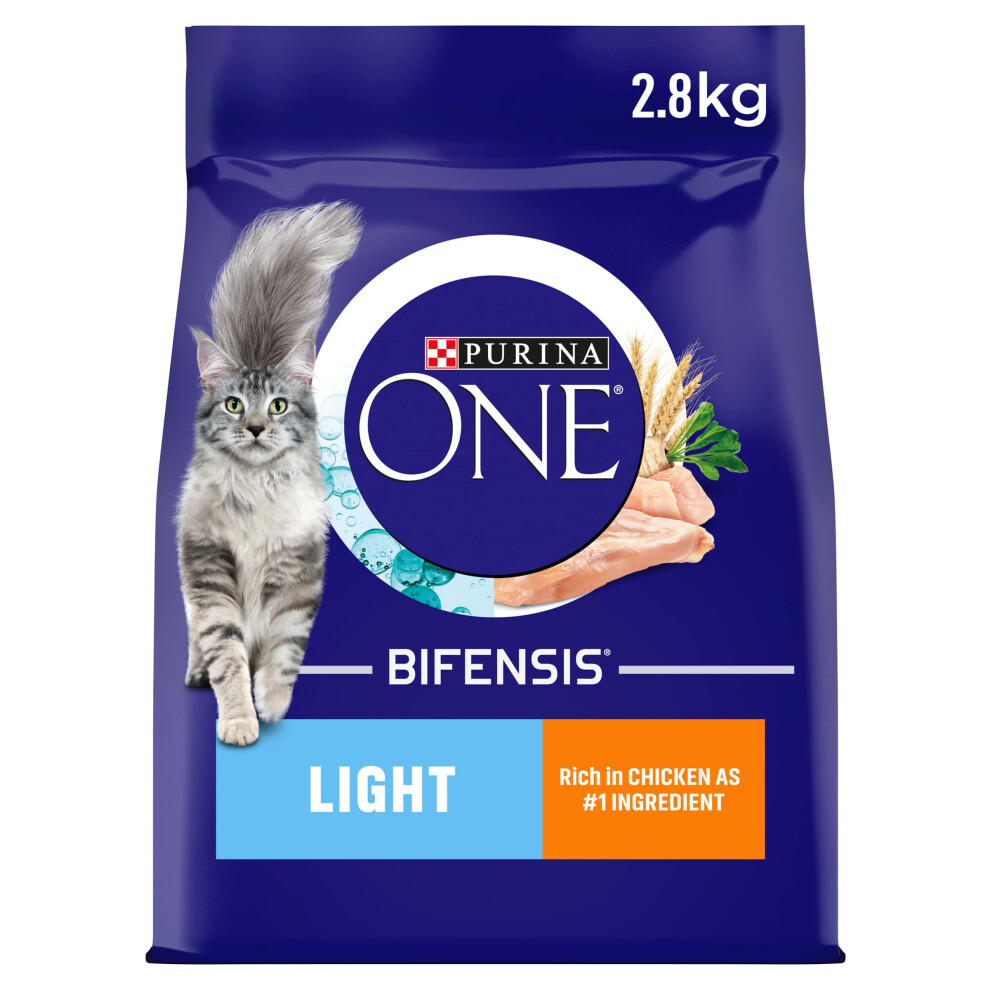 Purina One Dry Cat Food Rich In Chicken 2.8Kg, Pack Of 4 Light
