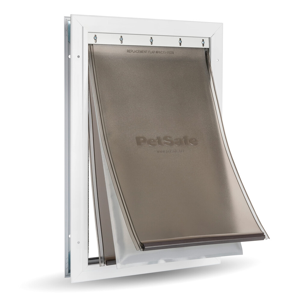 PetSafe Extreme Weather Energy Efficient Aluminium Pet Door for Cats and Dogs, Insulated Flap System, Medium (M)