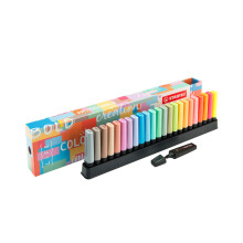 STABILO BOSS ORIGINAL - Highlighter - Deskset of 24 - with 4 Neon Colours, 13 Pastel Colours, 6 NatureCOLORS and 1 Black Marker