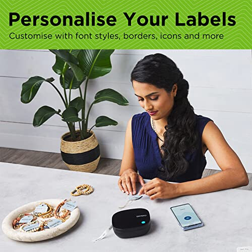 DYMO DYMO LetraTag 200B Bluetooth Label Maker Value Pack | Compact Label Printer | Connects Through Bluetooth Wireless Technology to iOS and Android | Incl 2