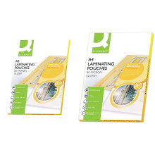 Q-Connect KF04122 Laminating Pouch A3 80-Micron (Pack of 100) & A4 80 Micron Laminating Pouch (Pack of 100)