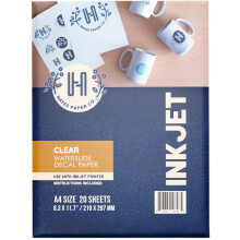 Hayes Paper Co, Waterslide Decal Clear Inkjet (A3, 20 Sheets)