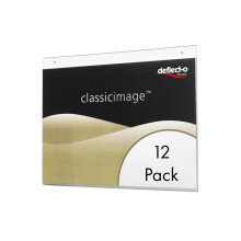 Deflecto A3 Landscape Wall Sign Holder - Pack of 12 - A3 Sign Holder - Document Holder Wall Mounted - Poster Holder - Advertising Board Wall A3 Displa