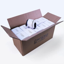 BETCKEY - 20 Rolls DK-22205 Labels, 62mm x 30.48m, 20 Continuous Length Paper Labels Compatible with Brother QL Label Printers