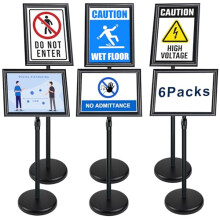 NewZeal 6 Pack A3 Poster Stand Floor Standing Display Holder Snap Frame Stand Aluminum Sign Holder, Angle & Height Adjustable Telescoping?Notice Stand