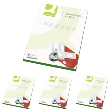 Q-Connect Multipurpose Labels 64x33.9mm 24 Per Sheet White (9600 Pack) KF26071