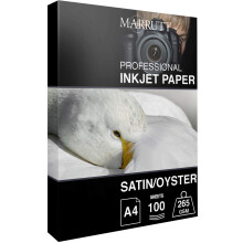 Marrutt 265gsm Pro Photo Satin/Oyster Inkjet Paper: A4-100 Sheets