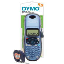 Dymo S0883990 LetraTag Handheld Label Maker, ABC Keyboard Label Printer with Easy-to-Use, 13 Character LCD Screen, for Home or Office, Blue, LT-100H,