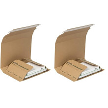 Blake Vita Plastic-Free Recycled Kraft Cardboard Book Wrap 217 x 155 x 52 mm (BWM02) - Pack of 50,Brown