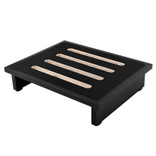 StrongTek One Step Stool for Adults with Non-Slip Rubber Stepping Surface, Portable Single Wooden Riser, 440 lb. Load Capacity for Kitchen, Bathroom,