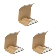 Blake Vita Plastic-Free Recycled Kraft Cardboard Book Wrap 217 x 155 x 52 mm (BWM02) - Pack of 75,Brown