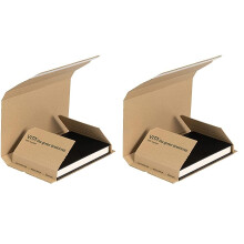Blake (BWM03) Vita Plastic-Free Recycled Kraft Cardboard Book Wrap,Brown,248 x 165 x 70 mm - Pack of 50