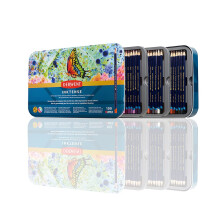Derwent Inktense Pencils Art Set, 100 Permanent Watercolour Pencils Set in Tin, Premium Coloured Pencils for Adults, Water-Soluble Indelible Pencil Co