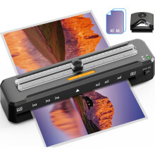 MAXDONE A3 Laminator, Laminator Machine with Built-in Cutter, Thermal & Cold Laminating, 80-128mic Compatible, 10 Pouches & Corner Rounder, for A3 A4