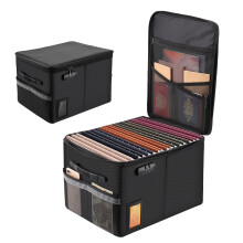 Chokoter Fireproof Document Box File Organizer Box, Cabinet Storage Filing with Lock, Portable Office Safe for Hanging Letter/Legal Folder 16.1 x 12.9