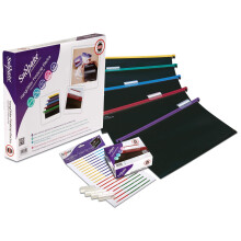 Snopake Foolscap HangGlider Polypropylene Suspension File with Index Tabs and Inserts [Pack of 25] Black/Assorted Rails [Ref: 10279]