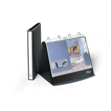 Durable Durastar Table Flipchart Stand, A4 Landscape Format, Grey Colour, ideal For Presentations and Meetings