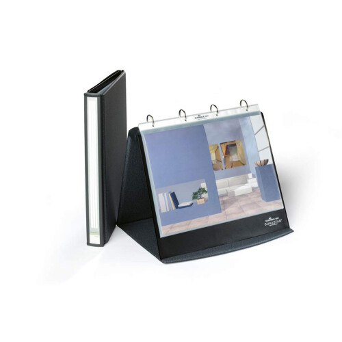 Durable Durastar Table Flipchart Stand, A4 Landscape Format, Grey Colour, ideal For Presentations and Meetings