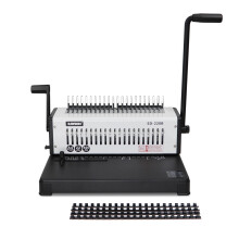 RAYSON Comb Binding Machine, 21-Hole, Binds 400 Sheets, With Durable Metal Construction, A4, SD-220B