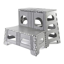 Folding 2-Step Stool | Strong, Foldable, Lightweight & Space Saving Non Slip Step Stool | Manoeuvrable & Suitable in All Floor Surfaces | Supports up
