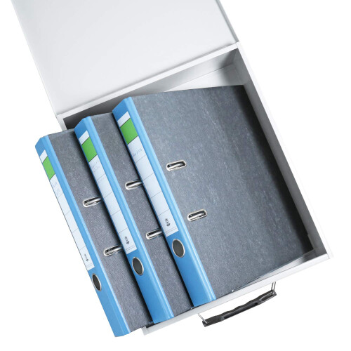 HMF 142-07 Lockable XL Document Tape for Folders, DIN A4 / B4, Light Grey 2