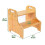 VaeFae Bamboo 2 Step Stool with Non-Slip Step Treads and 2 Cutout Handles 3