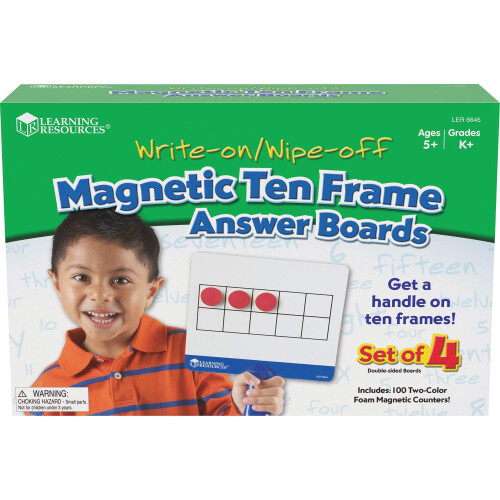 Learning Resources Learning Resources Magnetic Ten- Frame Answer Boards & Ten-Frame Stamp 1