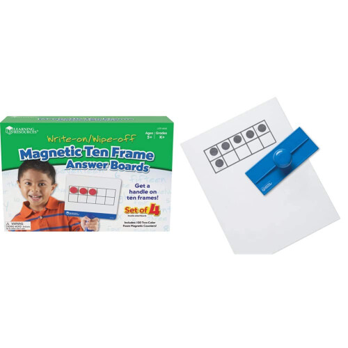 Learning Resources Learning Resources Magnetic Ten- Frame Answer Boards & Ten-Frame Stamp