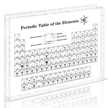 Large Periodic Table with Real Elements Inside, Real Periodic Table of 83 Elements, Acrylic Periodic Table Display with Elements Samples, Chemistry Gi