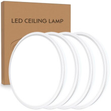 slochi [ 4 Pack] Bathroom Lights,Round Ceiling Lights,6500K,150W Equivalent,Ultra-Thin,Small,Dome,Waterproof Modern LED Flush Mount Ceiling Lamp for B