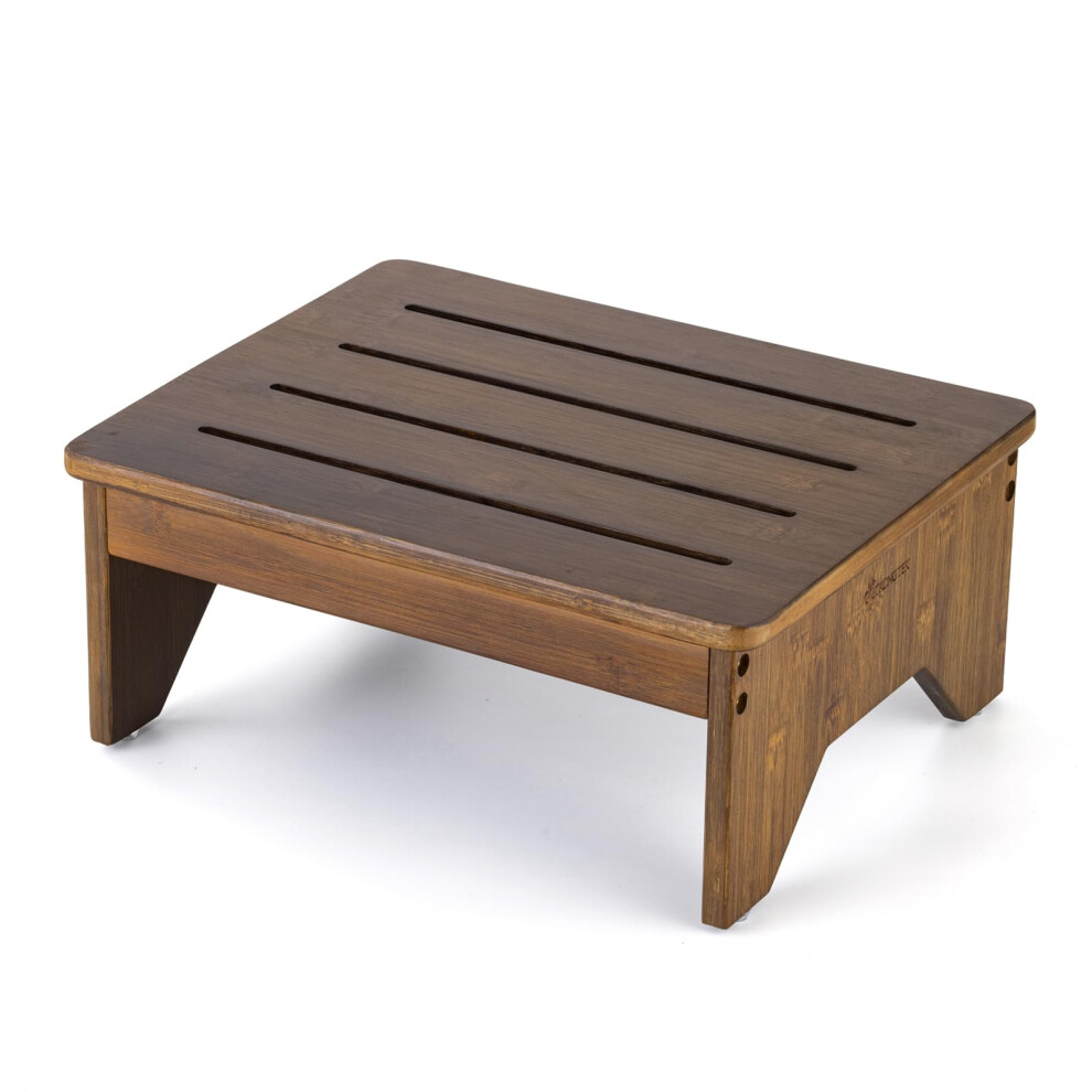 Strongtek Bamboo Step Stool For Adults, Bedside Step For High Beds, 300 Lbs Capacity, Non-Slip Bed Foot Stool With Rounded Edges, Small One Step Stool 5051218497088